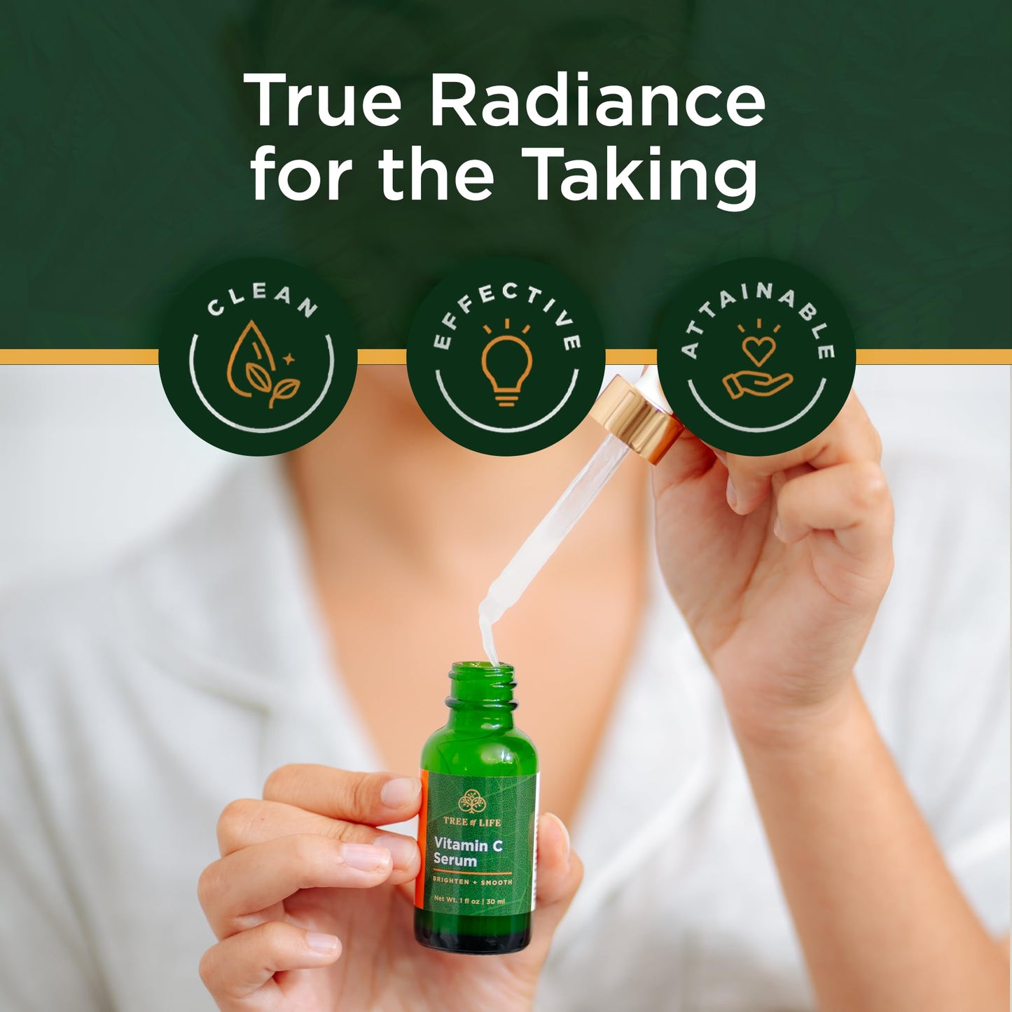 Tree of Life Beauty Vitamin C Skin Care Set, Skin Brightening Face Oil for Dark and Age Spots, Facial Serums - Maple Wellness Supplements