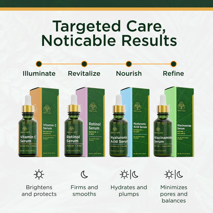 Tree of Life Beauty Vitamin C Skin Care Set, Skin Brightening Face Oil for Dark and Age Spots, Facial Serums - Maple Wellness Supplements