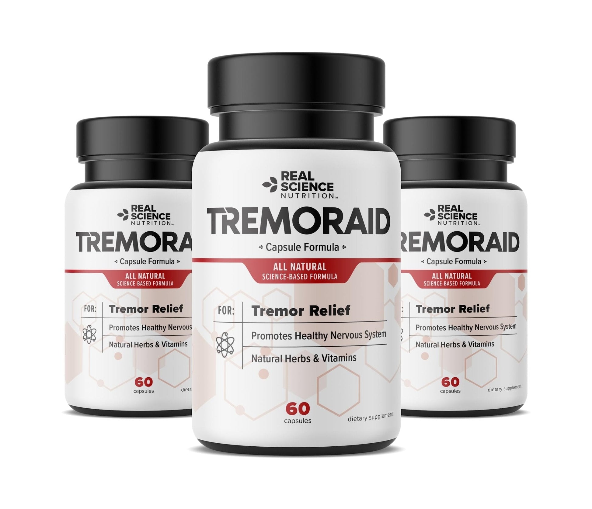 Tremoraid Essential Tremor Relief Supplements (60 Caps)* (3 Bottles) - Maple Wellness Supplements