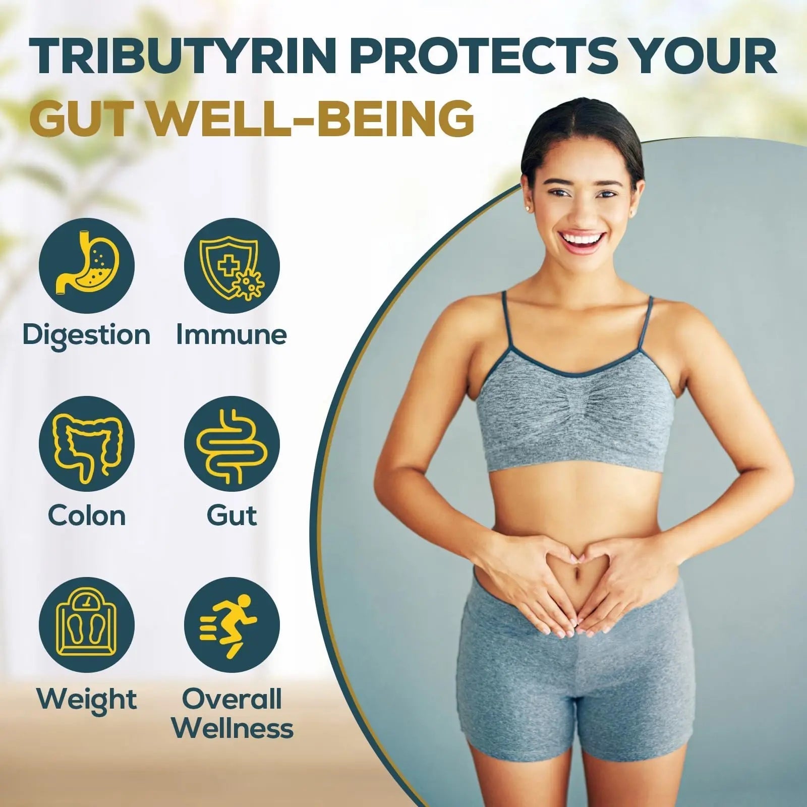 Tributyrin Supplement for Gut & Immune 800mg | High Bioavailability with Microencapsulated Probiotics & Prebiotics - Advanced Liquid-Filled Tributyrin Complex, Gluten Free, 90 Capsules - Maple Wellness Supplements