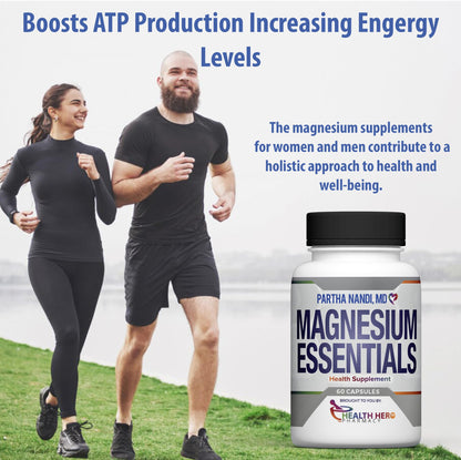 Triple Magnesium Citrate, Malate & Glycinate Complex Supplement – Supports Sleep, Stress, Muscle, Nerve & Heart Health – Advanced High-Absorption Formula – 235mg – 60 Capsules - Maple Wellness Supplements
