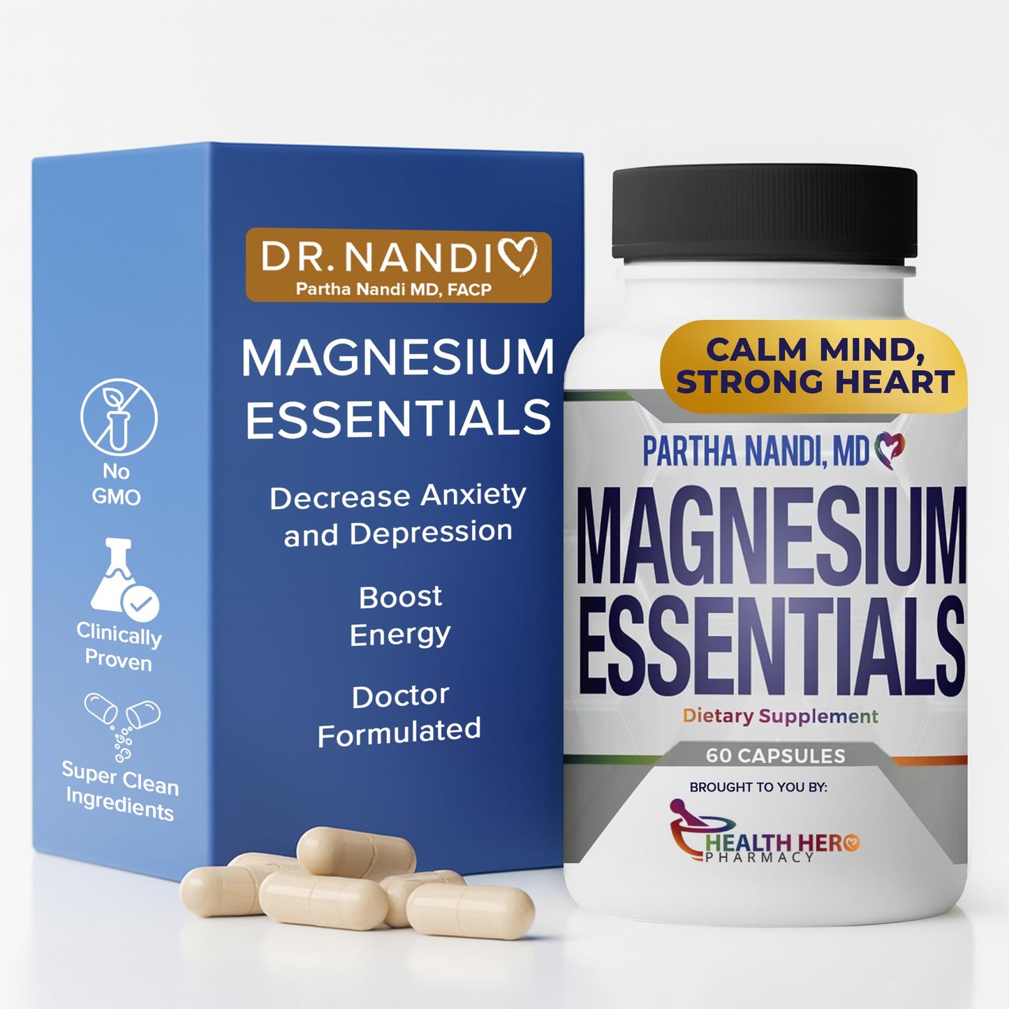 Triple Magnesium Citrate, Malate & Glycinate Complex Supplement – Supports Sleep, Stress, Muscle, Nerve & Heart Health – Advanced High-Absorption Formula – 235mg – 60 Capsules - Maple Wellness Supplements
