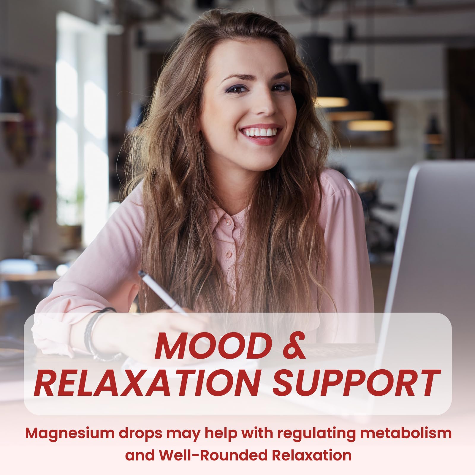 Triple Magnesium Complex Supplement, Magnesium Glycinate, Blend, Citrate Liquid Drops 1000mg with Ashwagandha, CoQ10, Vitamin B6, C, D, Zinc -Support Calm Stress Relief, Bone, Muscle, Mood Vegan - Maple Wellness Supplements