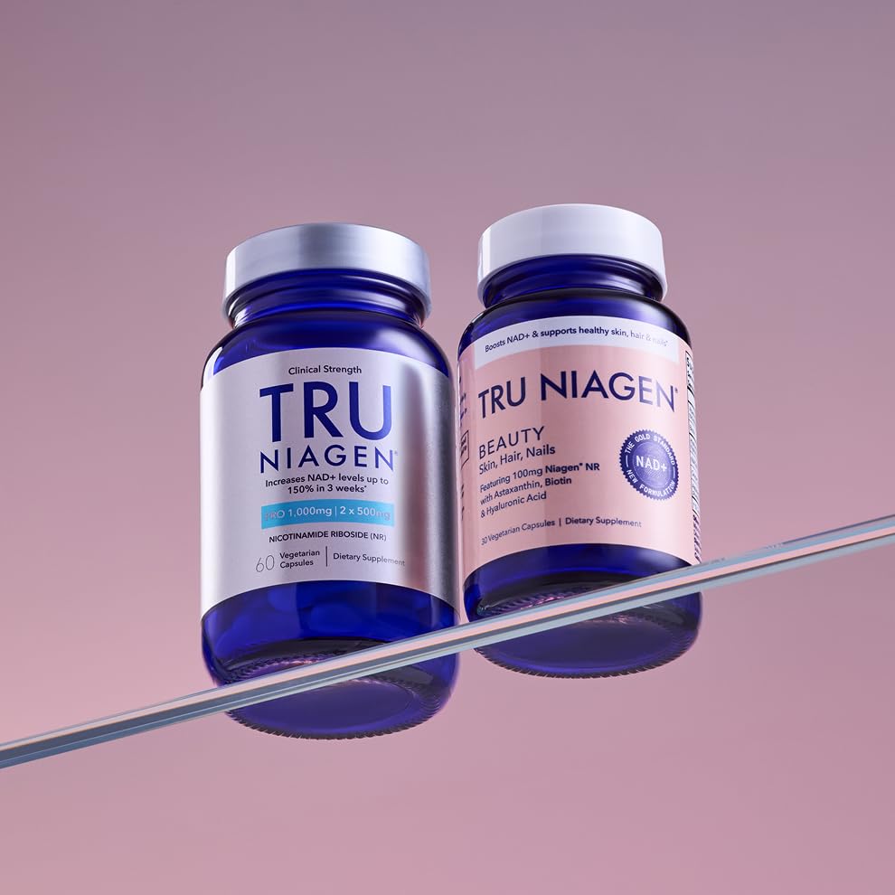 TRU NIAGEN 1,000mg + Beauty Bundle. A Full-Spectrum Bundle for Clinical-Strength Daily NAD+ Support and targeted Beauty Actives for Healthy Skin, Hair, and Nails at The Cellular Level. - Maple Wellness Supplements