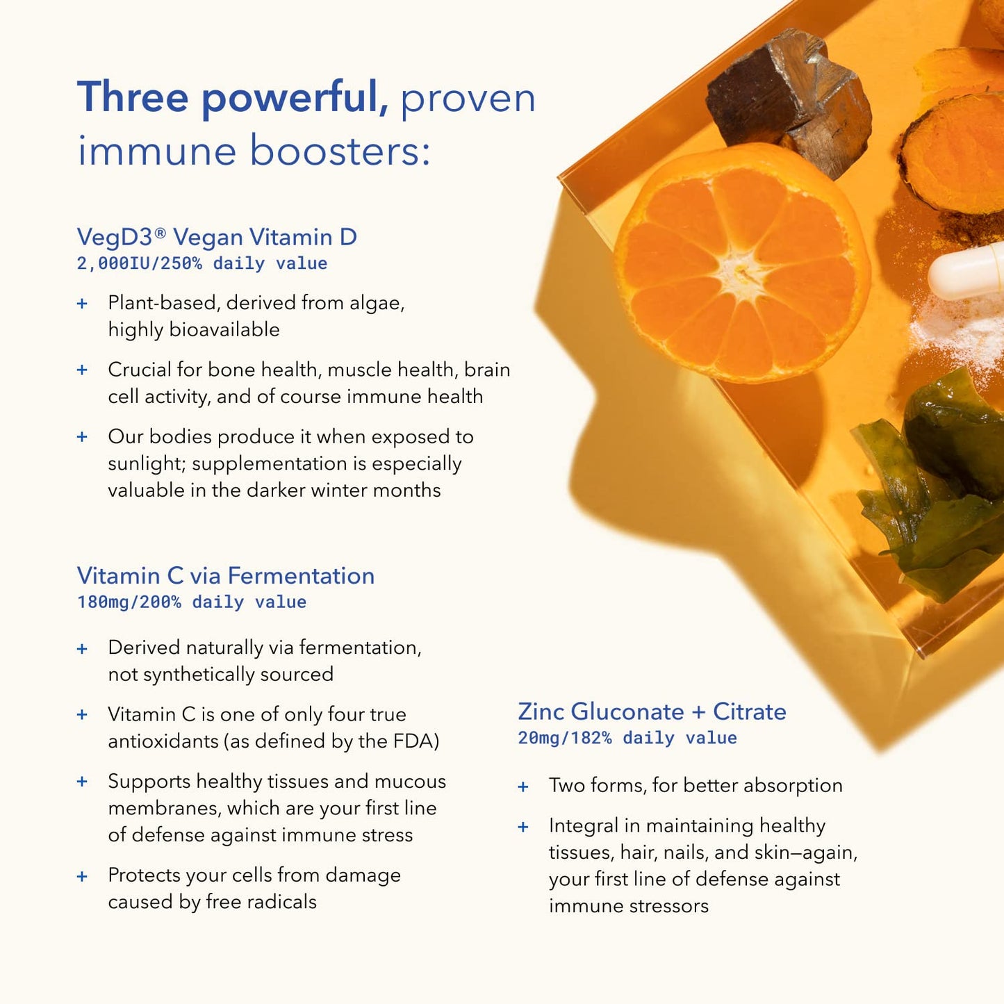 TRU NIAGEN Immune Support Supplement - Daily Defense, Vitamin C from Fermentation, Vegan Vitamin D3 2000 IU, Zinc, Plus Theracurmin (Curcumin) + Multi Award-Winning NAD Boosting Niagen 150mg 60ct - Maple Wellness Supplements