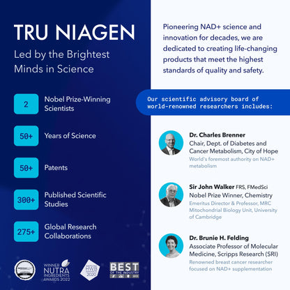 TRU NIAGEN NAD+ Booster with Hydration & Prebiotic Support Award-Winning Nicotinamide Riboside Mixing Powder for Cellular Energy, Repair & Healthy Aging - 30ct/300mg Stick Packs: On-The-Go Supplement - Maple Wellness Supplements
