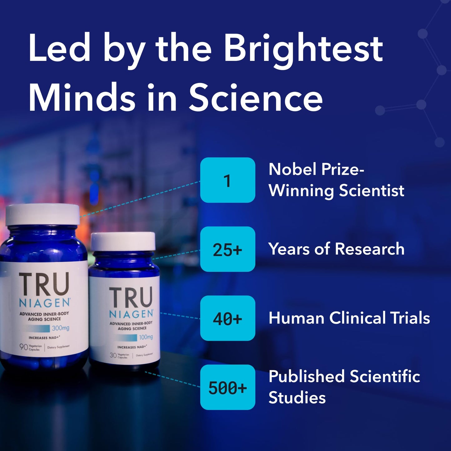 TRU NIAGEN Patented NAD Supplement for Brain Function, Anti Aging & Cell Regeneration, 300mg Niagen, 30 Servings | Supports Cellular Energy, Muscle - Maple Wellness Supplements