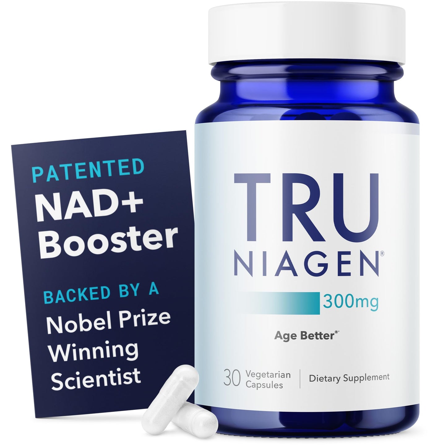 TRU NIAGEN Patented NAD Supplement for Brain Function, Anti Aging & Cell Regeneration, 300mg Niagen, 30 Servings | Supports Cellular Energy, Muscle - Maple Wellness Supplements