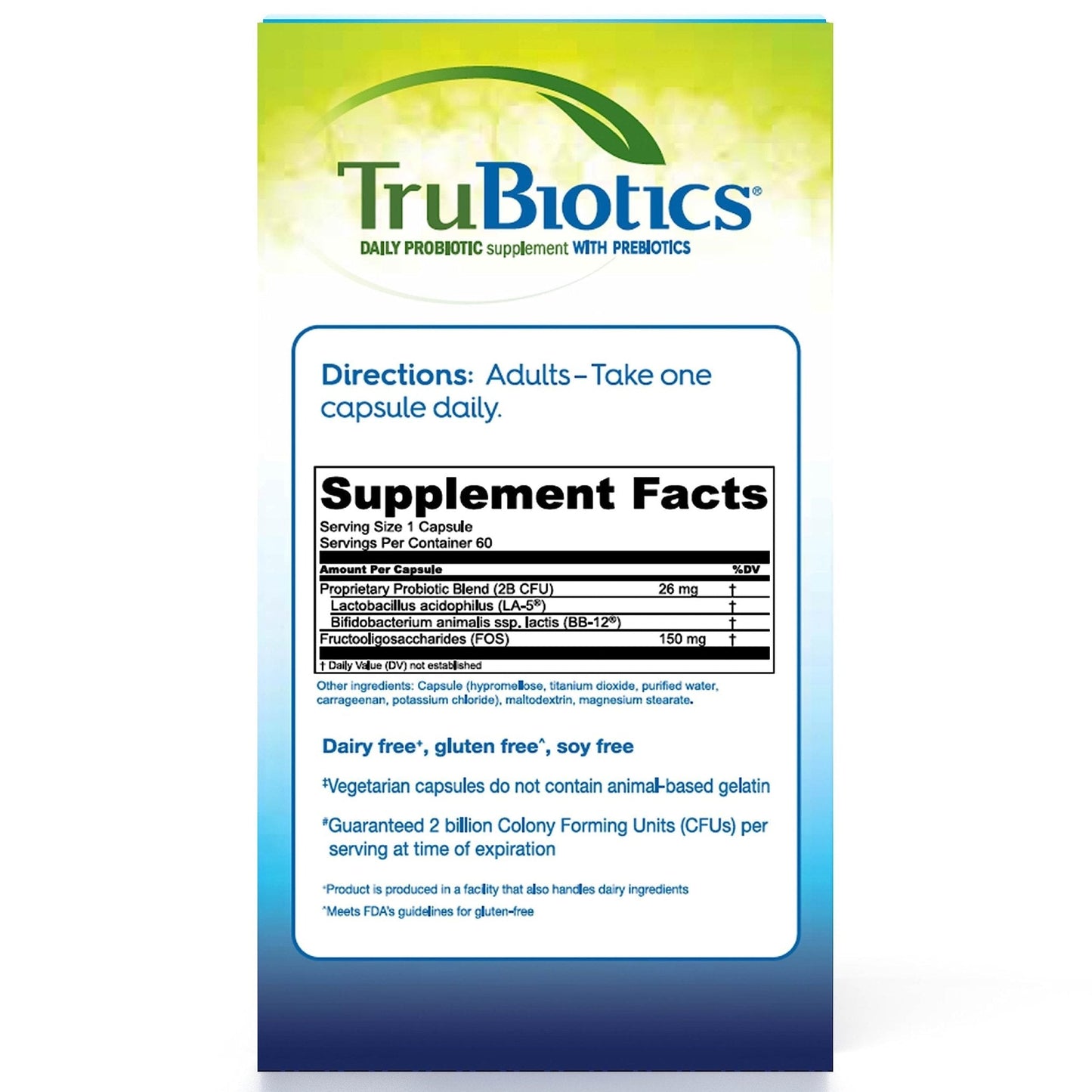 TruBiotics Probiotics for Digestive & Immune Health, Supports Regularity & Helps Relieve Abdominal Discomfort, Gas & Bloating, 2 Clinically Studied - Maple Wellness Supplements