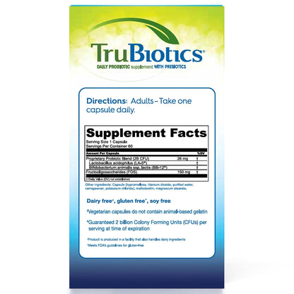 TruBiotics Probiotics for Digestive & Immune Health, Supports Regularity & Helps Relieve Abdominal Discomfort, Gas & Bloating, 2 Clinically Studied - Maple Wellness Supplements