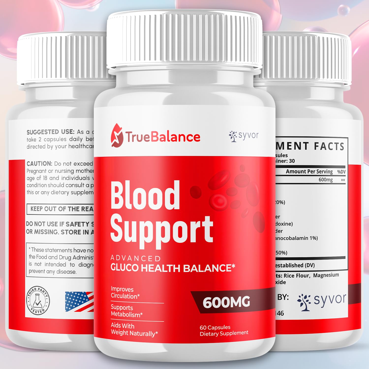 True Balance Capsules, Official TrueBalance Glycogen Support Pills with All Natural Ingredients, Advanced Formula Glyco Support Supplement with Maximum Strength Vitamins for Women & Men (60 Capsules) - Maple Wellness Supplements