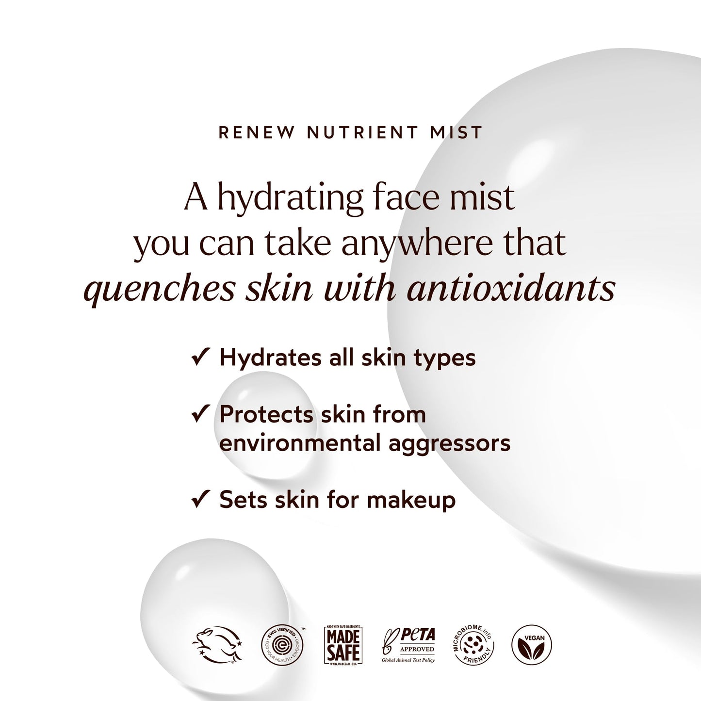 True Botanicals Renew Nutrient Mist | Deeply Hydrates & Refreshes On the Go |Dermatologist Tested, Non-Toxic, Hypoallergenic, Vegan, MADESAFE Certfied | (1.7 oz | 50 ml) - Maple Wellness Supplements