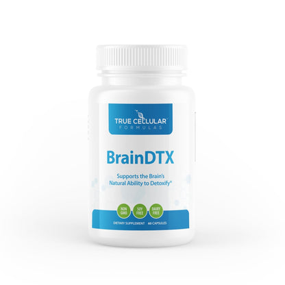 True Cellular Formulas BrainDTX - Supports Cognitive Function, Focus & Mental Clarity - Promotes Clear Thinking & Memory - with Alpha Lipoic Acid & Biotin - Antioxidant Support - 60 Capsules - Maple Wellness Supplements