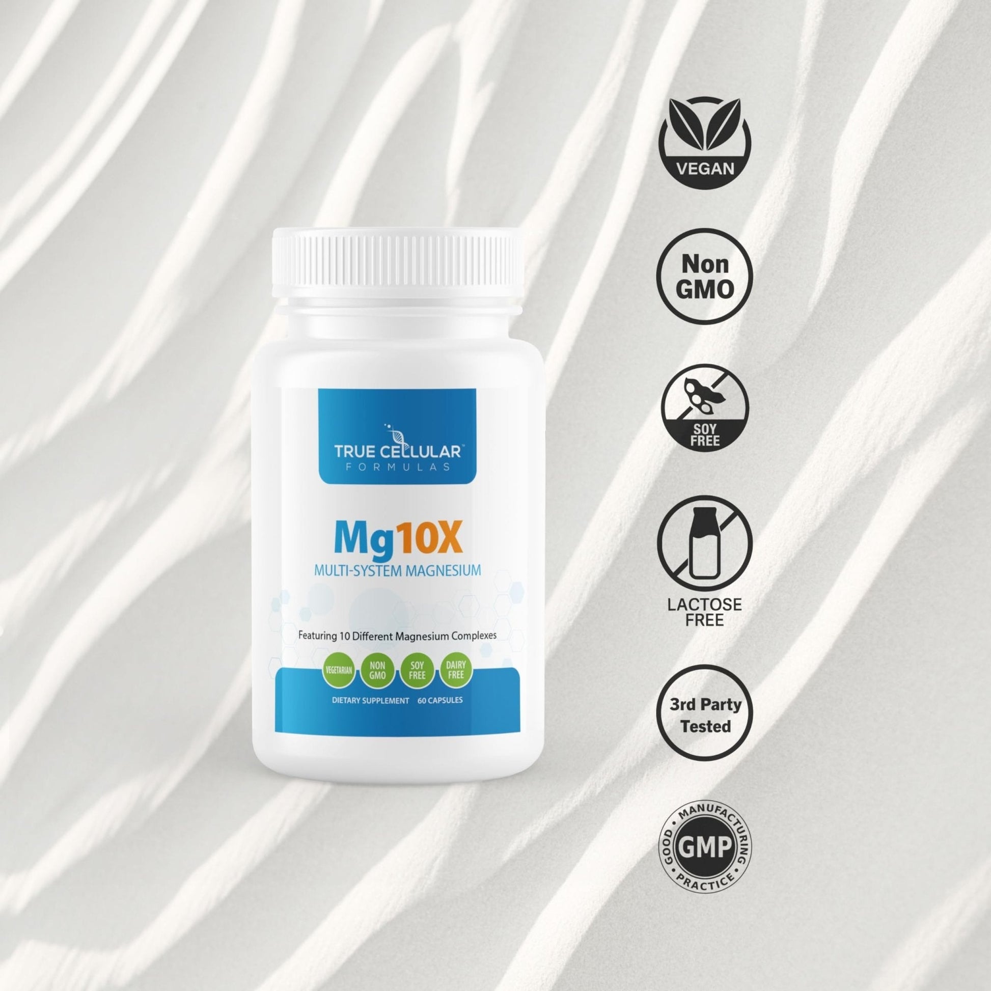 True Cellular Formulas Mg10X Multi-System Magnesium | Supplement to Support Sleep - 60 Capsules | Enhanced Sleep, Immune System & Metabolic Support | Includes Magnesium Glycinate, Citrate and More - Maple Wellness Supplements