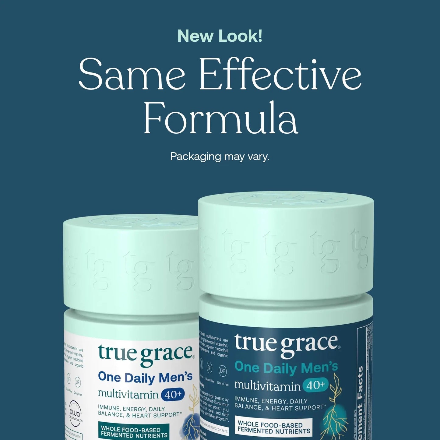 True Grace Men's 40+ One Daily Multivitamin Fermented Minerals, Organic Adaptogens & Mushrooms Whole Body Balance Immune - Maple Wellness Supplements