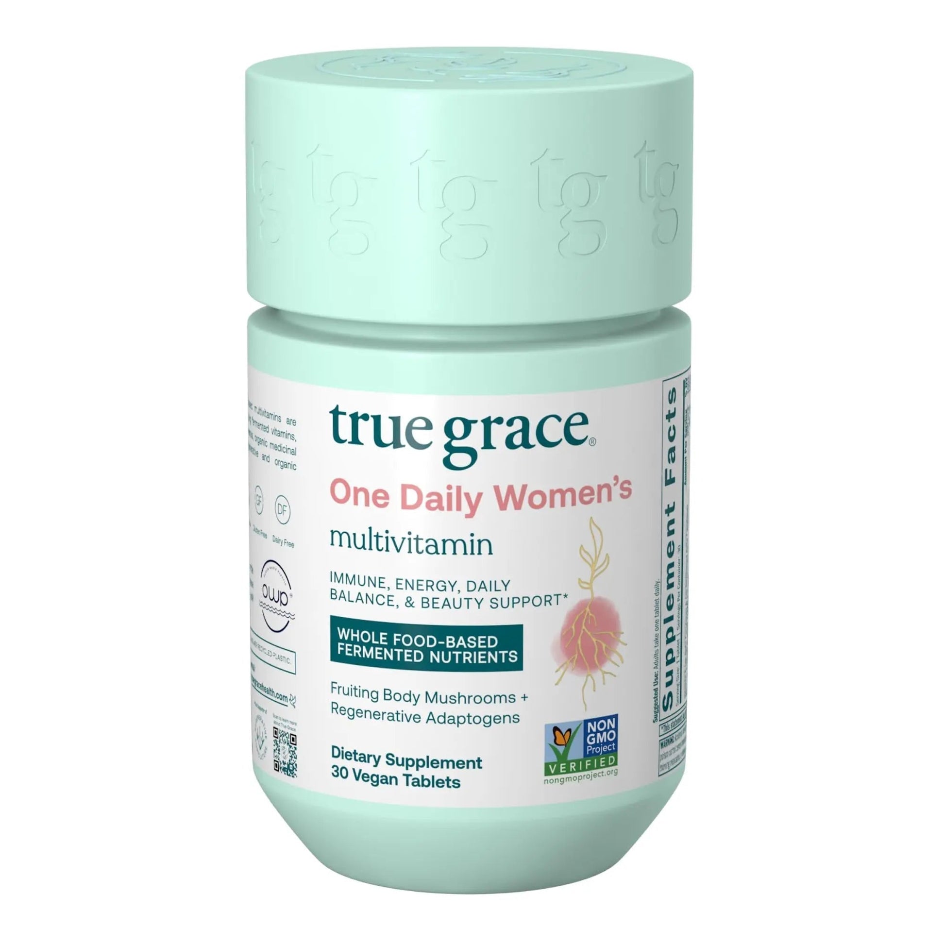 True Grace One Daily Women’s Multivitamin Fermented Minerals, Organic Adaptogens & Mushrooms Whole Body Balance, Immune, Energy, Beauty Support - Maple Wellness Supplements