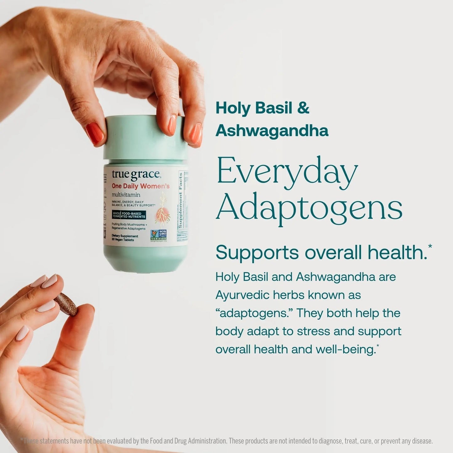 True Grace One Daily Women’s Multivitamin Fermented Minerals, Organic Adaptogens & Mushrooms Whole Body Balance, Immune, Energy, Beauty Support - Maple Wellness Supplements