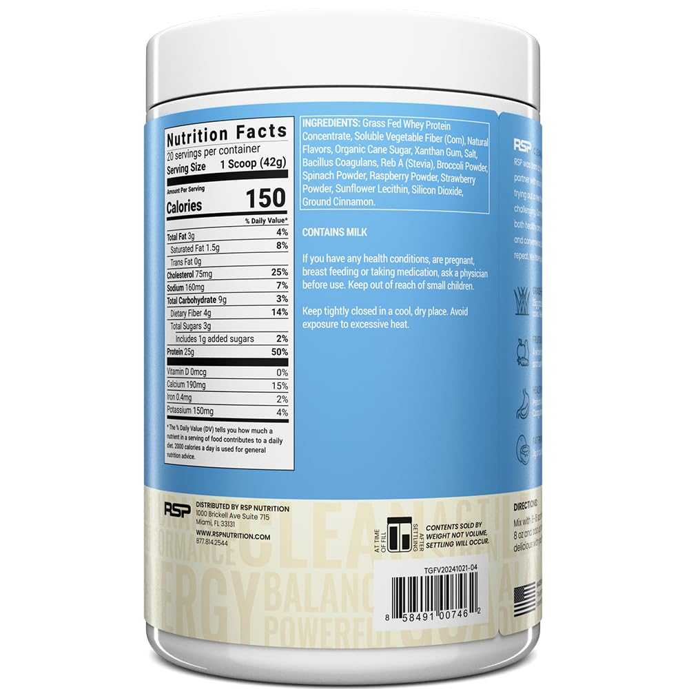 TrueFit High Fiber Protein Powder, Grass-Fed Whey Meal Replacement Shake with Prebiotics, Probiotics, & Organic Superfoods, Keto Friendly, Gluten Free - Maple Wellness Supplements