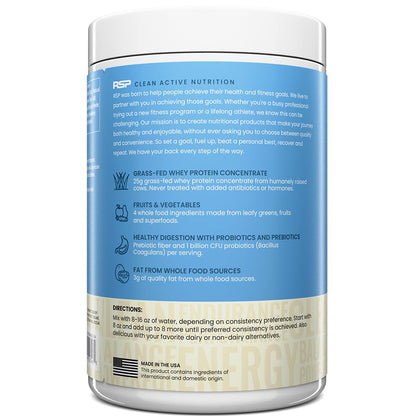 TrueFit High Fiber Protein Powder, Grass-Fed Whey Meal Replacement Shake with Prebiotics, Probiotics, & Organic Superfoods, Keto Friendly, Gluten Free - Maple Wellness Supplements