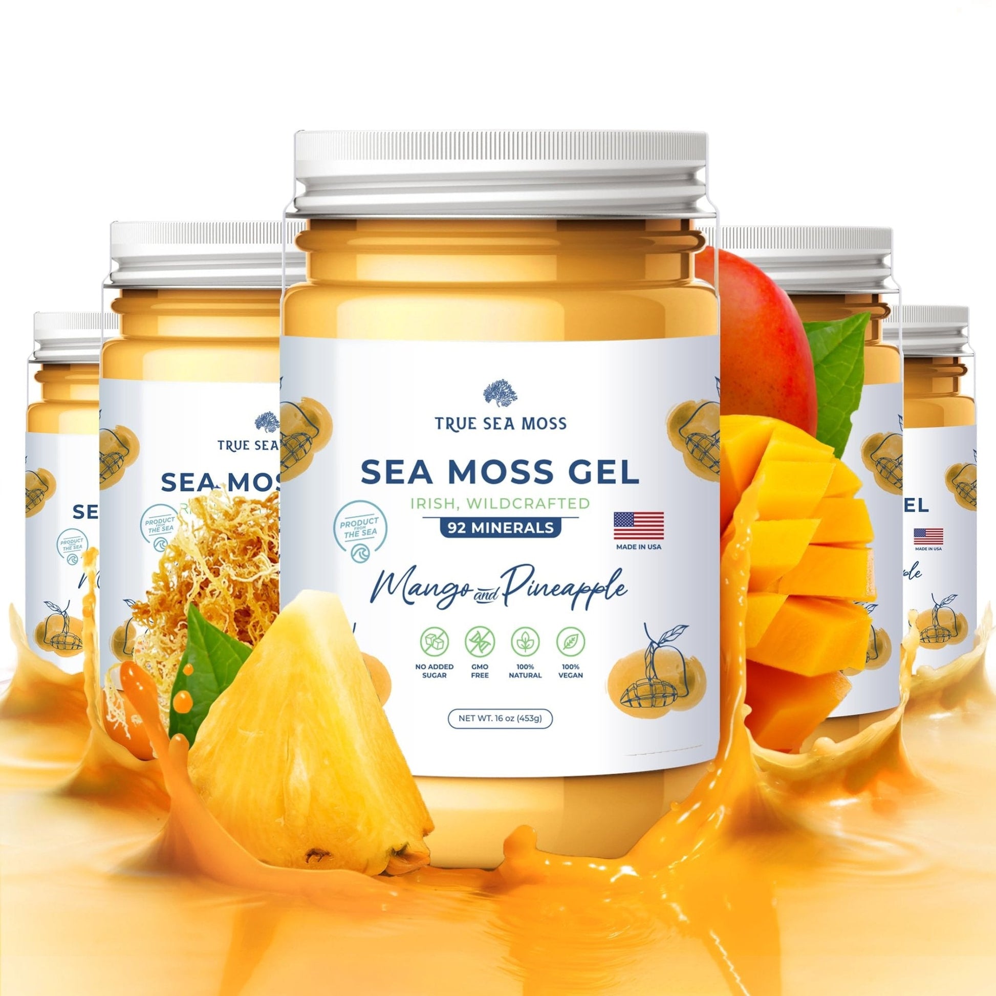 TrueSeaMoss Wildcrafted Irish Sea Moss Gel – Nutritious Organic Raw Seamoss Rich - Maple Wellness Supplements