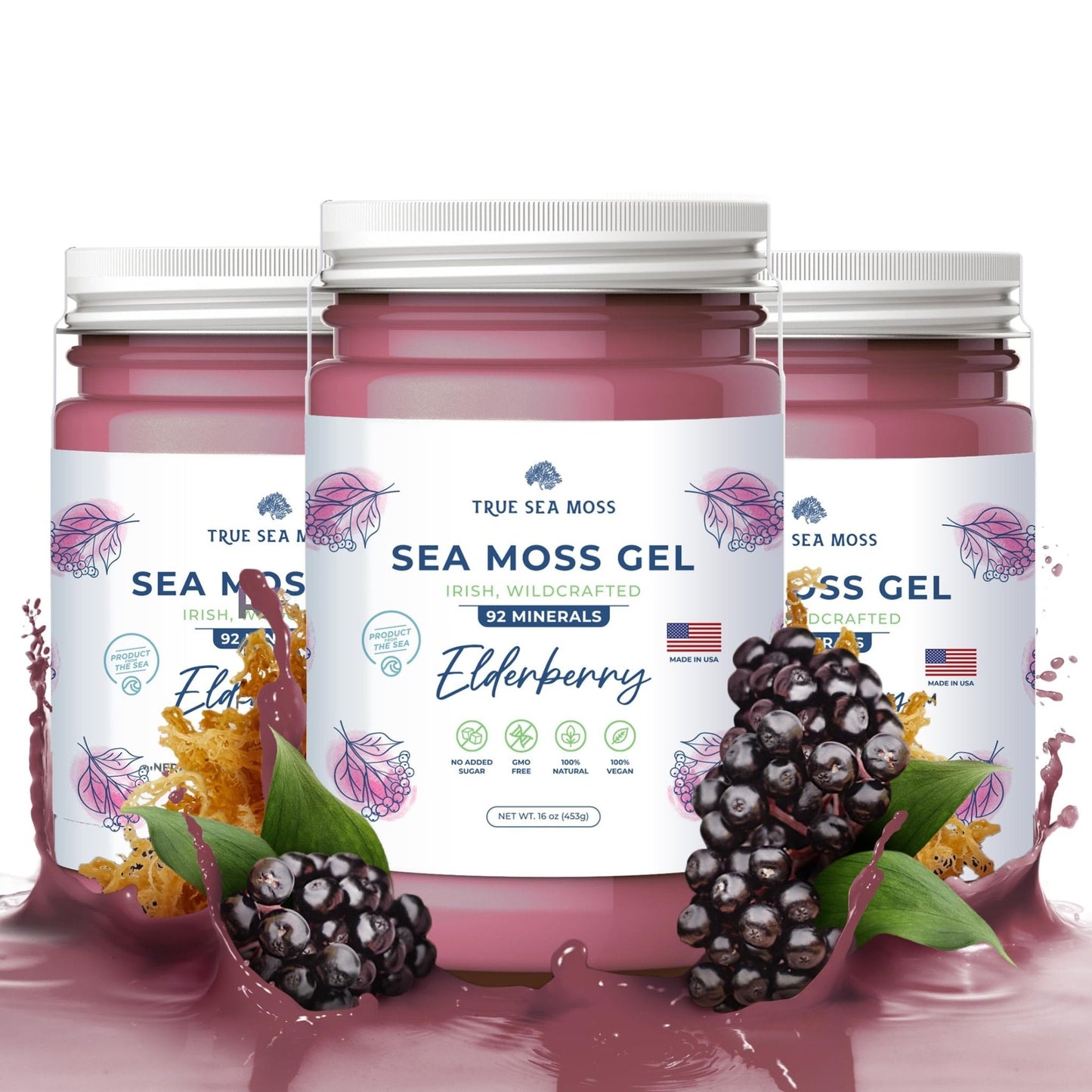 TrueSeaMoss Wildcrafted Irish Sea Moss Gel – Nutritious Organic Raw Seamoss Rich - Maple Wellness Supplements