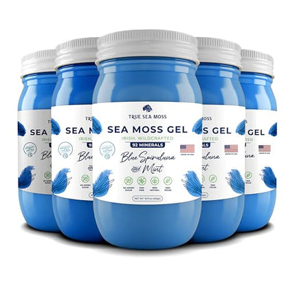 TrueSeaMoss Wildcrafted Irish Sea Moss Gel – Nutritious Raw Seamoss Rich in Minerals - Maple Wellness Supplements