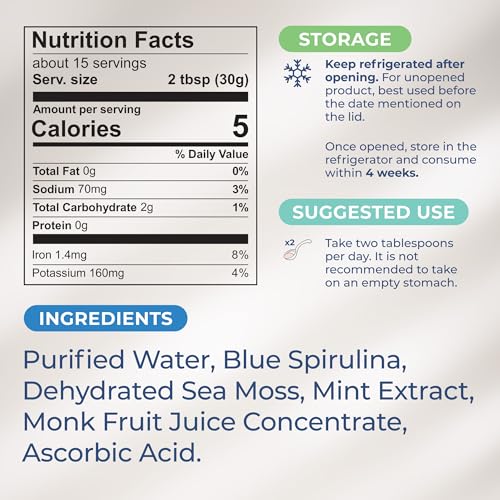 TrueSeaMoss Wildcrafted Irish Sea Moss Gel – Nutritious Raw Seamoss Rich in Minerals - Maple Wellness Supplements