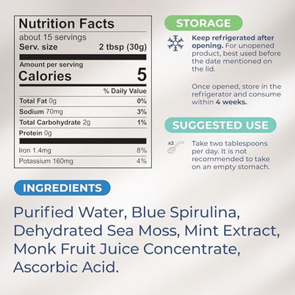TrueSeaMoss Wildcrafted Irish Sea Moss Gel – Nutritious Raw Seamoss Rich in Minerals - Maple Wellness Supplements