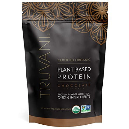 Truvani Organic Vegan Protein Powder Chocolate - 20g of Plant Based Protein, Organic - Maple Wellness Supplements