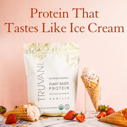 Truvani Organic Vegan Protein Powder, Organic Pea Protein Powder, Vegan, Non GMO - Maple Wellness Supplements