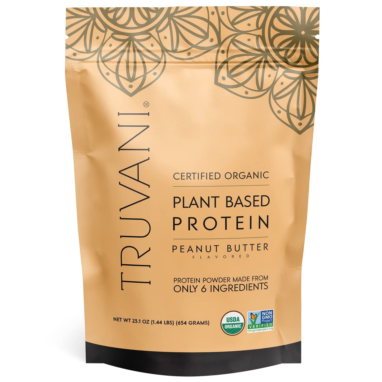 Truvani Organic Vegan Protein Powder Peanut Butter - 20g of Plant Based Protein, Powder - Maple Wellness Supplements