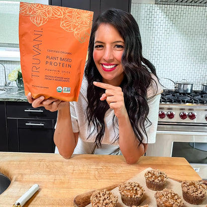 Truvani Organic Vegan Protein Powder Pumpkin Spice - 20g of Plant Based Protein - Maple Wellness Supplements