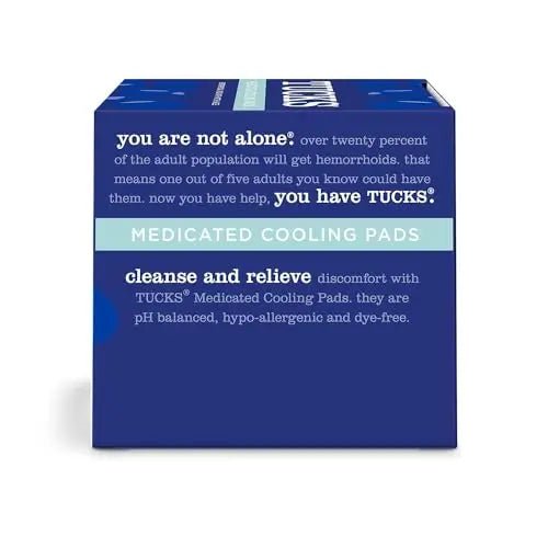 TUCKS Medicated Cooling Pads, 100 Count – Hemorrhoid Pads with Witch Hazel, Cleanses Sensitive Areas, Protects from Irritation, Hemorrhoid Treatment, Medicated Pads Used by Hospitals - Maple Wellness Supplements