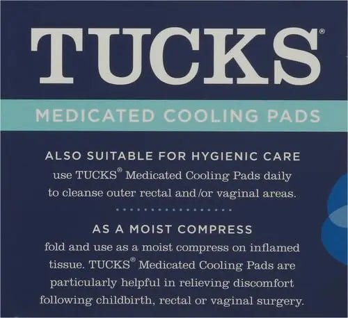 TUCKS Medicated Cooling Pads, 100 Count – Hemorrhoid Pads with Witch Hazel, Cleanses Sensitive Areas, Protects from Irritation, Hemorrhoid Treatment, Medicated Pads Used by Hospitals - Maple Wellness Supplements