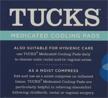 TUCKS Medicated Cooling Pads, 100 Count – Hemorrhoid Pads with Witch Hazel, Cleanses Sensitive Areas, Protects from Irritation, Hemorrhoid Treatment, Medicated Pads Used by Hospitals - Maple Wellness Supplements