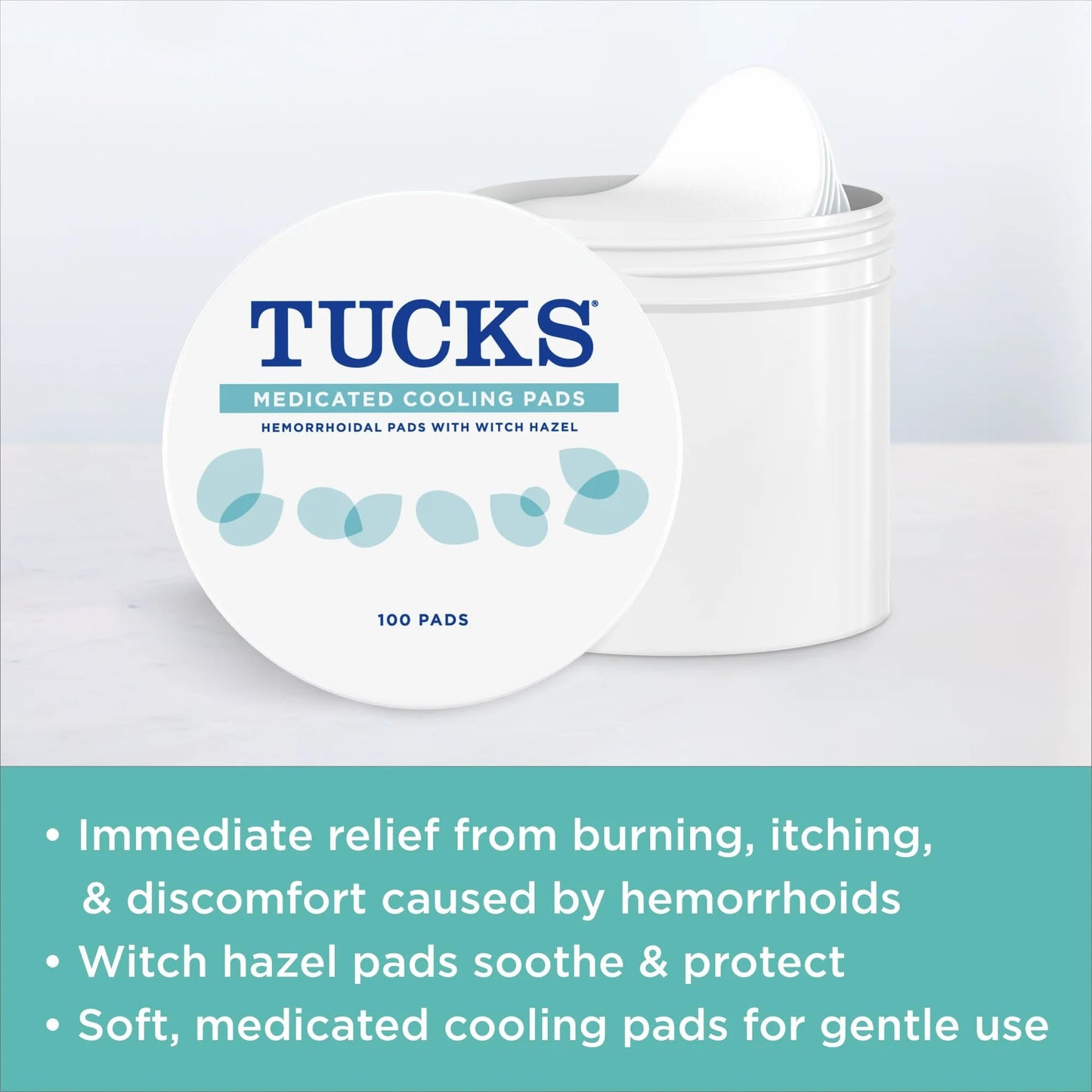 TUCKS Medicated Cooling Pads, 200 Count - Witch Hazel Pads for Sensitive Areas, Cleanse and Protect from Irritation - Maple Wellness Supplements