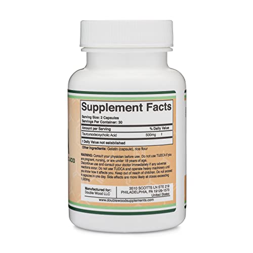TUDCA Bile Salts Liver Support Supplement, 500mg Servings, Liver and Gallbladder - Maple Wellness Supplements