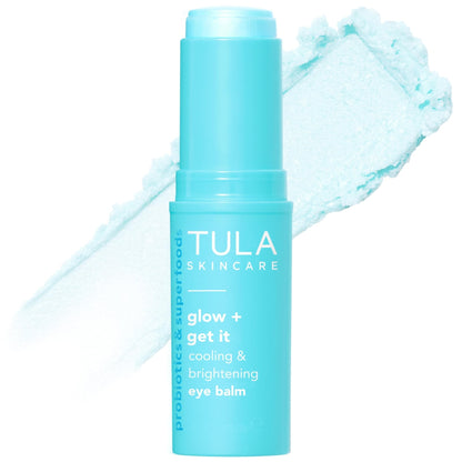 TULA Skin Care Eye Balm Glow & Get It - Dark Circle Treatment, Instantly Hydrate and Brighten Undereye Area, Portable and Perfect to Use On-the-go, 0.35 oz. - Maple Wellness Supplements