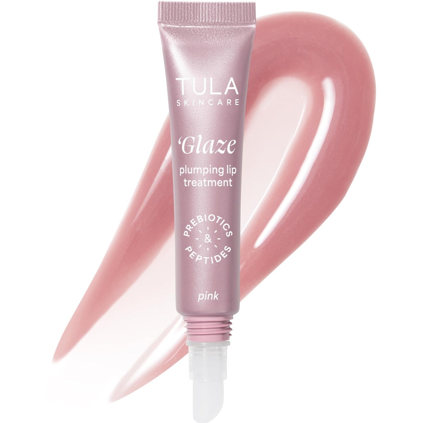 TULA Skin Care Rose Glow + Get It Lip Balm - Hydrating Peptide Lip Treatment with Hyaluronic Acid & Vitamin E, 0.28 oz., Rosy Tint - Maple Wellness Supplements