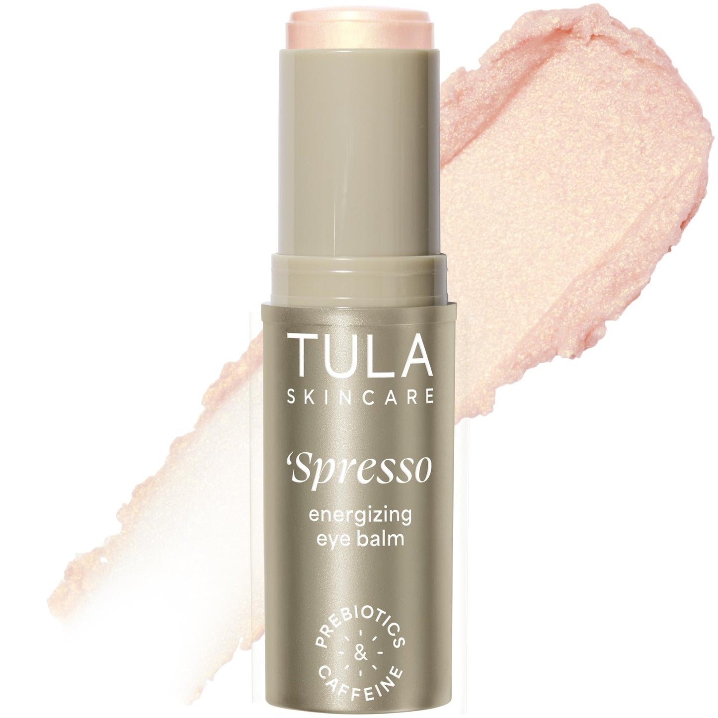 TULA Skin Care ‘Spresso Energizing Eye Balm, Gold Glow - Energizing & Hydrating Caffeine Under Eye Treatment for Dark Circles, Portable and Perfect to Use On-the-go, 0.35 oz. - Maple Wellness Supplements
