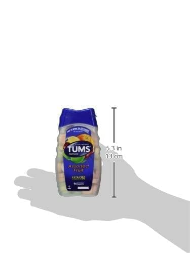 TUMS Antacid Chewable Tablets, Extra Strength for Heartburn Relief, Assorted Fruit - Maple Wellness Supplements