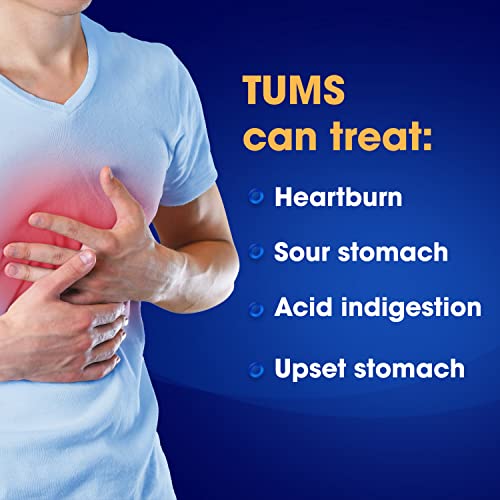 TUMS Antacid Chewable Tablets, Extra Strength for Heartburn Relief, Assorted Fruit - Maple Wellness Supplements