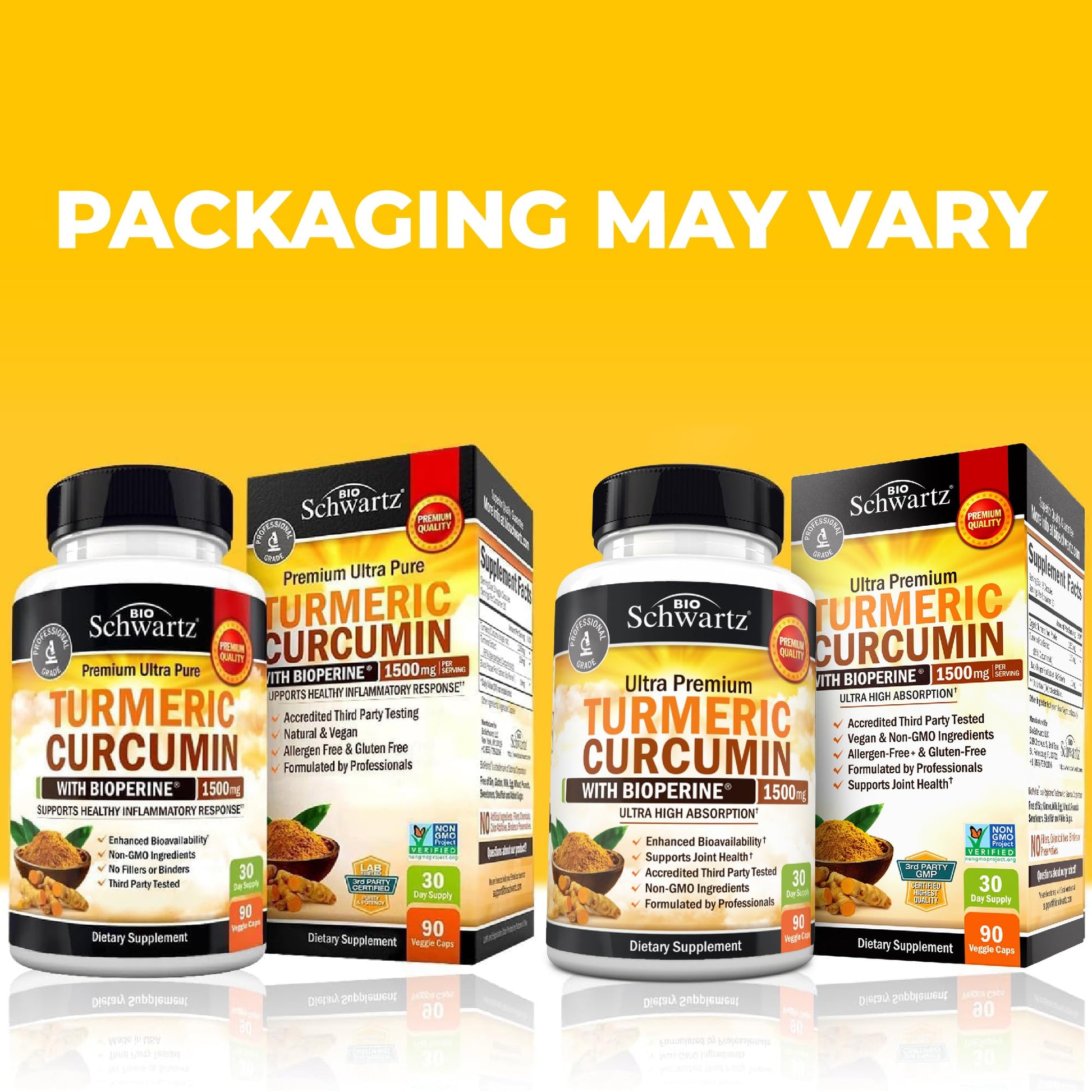Turmeric Curcumin with Black Pepper Extract 1500mg - High Absorption Ultra Potent Turmeric Supplement with 95% Curcuminoids and BioPerine - Maple Wellness Supplements