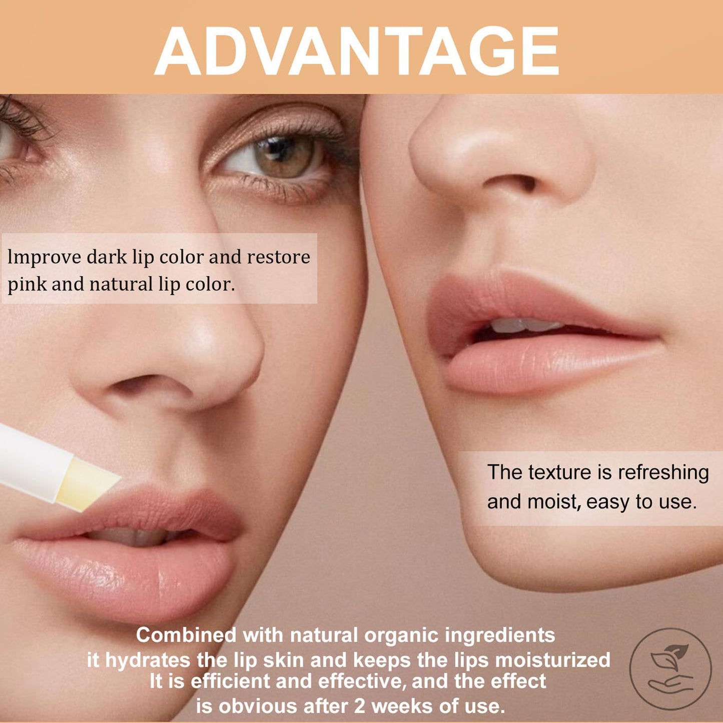 Turmeric Lip Balm for Smokers With Root Oil - Brightening for Dark Lips, Long-Lasting Moisturizer for Dry - Maple Wellness Supplements