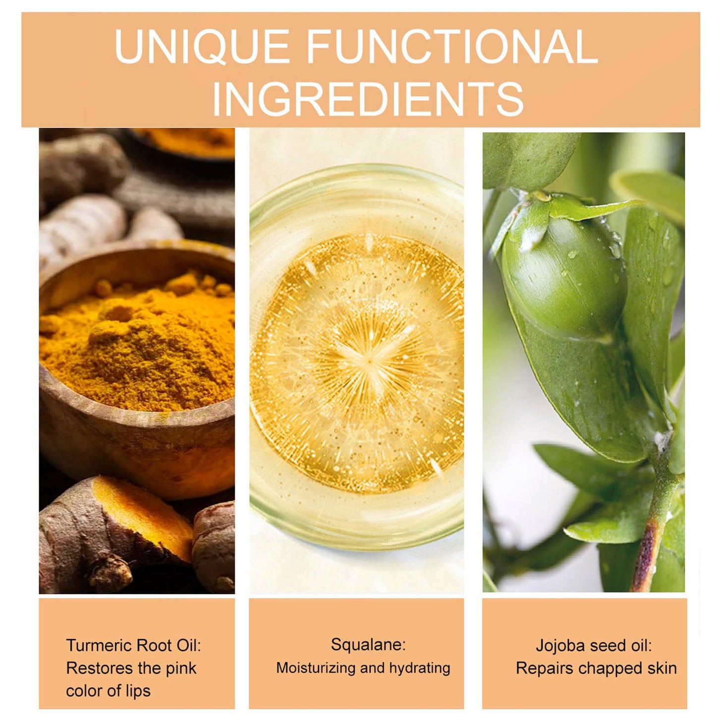 Turmeric Lip Balm for Smokers With Root Oil - Brightening for Dark Lips, Long-Lasting Moisturizer for Dry - Maple Wellness Supplements