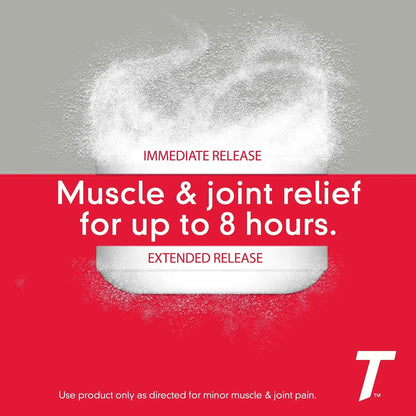 Tylenol 8 Hour Acetaminophen 650 mg Extended Release Caplets, Fast Acting Bi-Layer Design, Quick & Long Lasting Pain Relief for Muscle, Joint, Back & Arthritis Aches, Fever Reducer, 100 Count - Maple Wellness Supplements