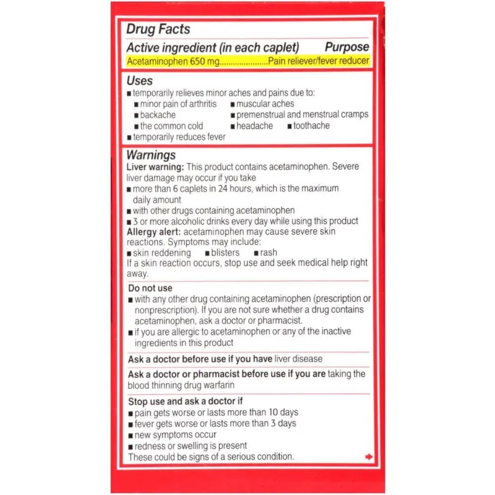 Tylenol 8 Hour Arthritis Pain Reliever Fever Reducer Extended Release Caplet, 225 Count - Maple Wellness Supplements