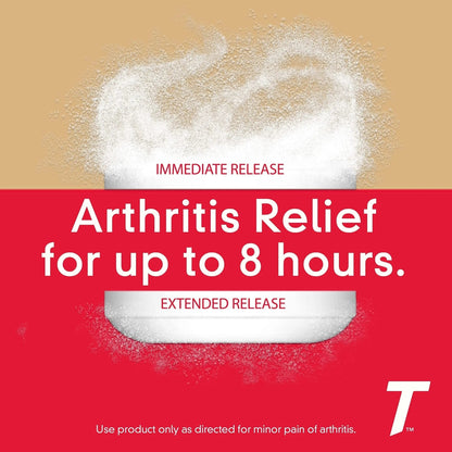 Tylenol 8HR Arthritis Pain Relief Caplets, Fast, Strong Pain Relief, 650 mg Acetaminophen for Minor Arthritis & Joint Pain, Fever Reducer, Extended Release, Won't Irritate Stomach, 100 Count - Maple Wellness Supplements