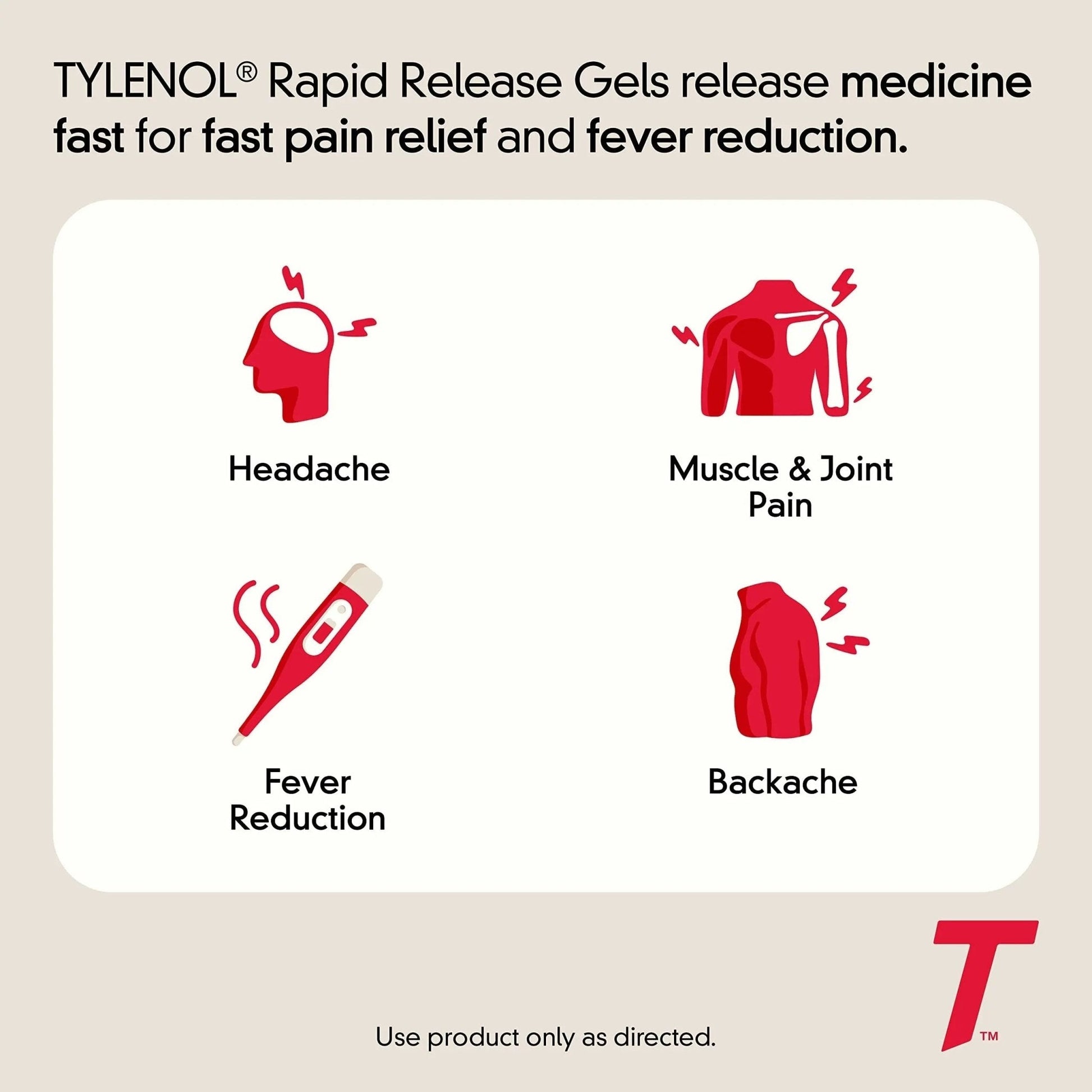 Tylenol Extra Strength Acetaminophen Rapid Release Gels, Fast, Strong Pain Relief, Fever Reducer Medicine, 500 mg Gelcaps with Laser‑Drilled Holes for Fast Release, Value Size, 225 Count - Maple Wellness Supplements
