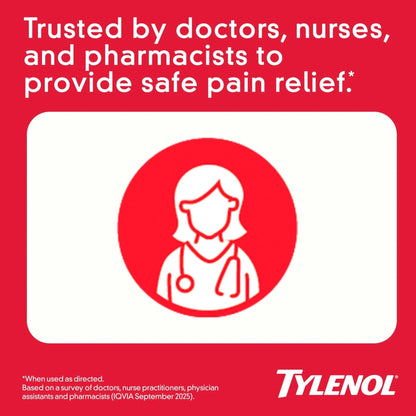 Tylenol Extra Strength Liquid Gels, Fast, Strong Pain Relief, Fever Reducer for Adults with 500 mg Acetaminophen, Fast-Acting Liquid Gel Capsules for Headaches & Minor Pain Relief, 40 Count - Maple Wellness Supplements